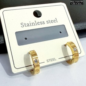 Сережки мед.сталь14К 10731 (1.3см)